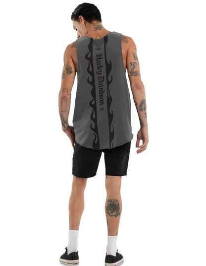 KSCY Harley Davidson Hopper Singlet in Grey