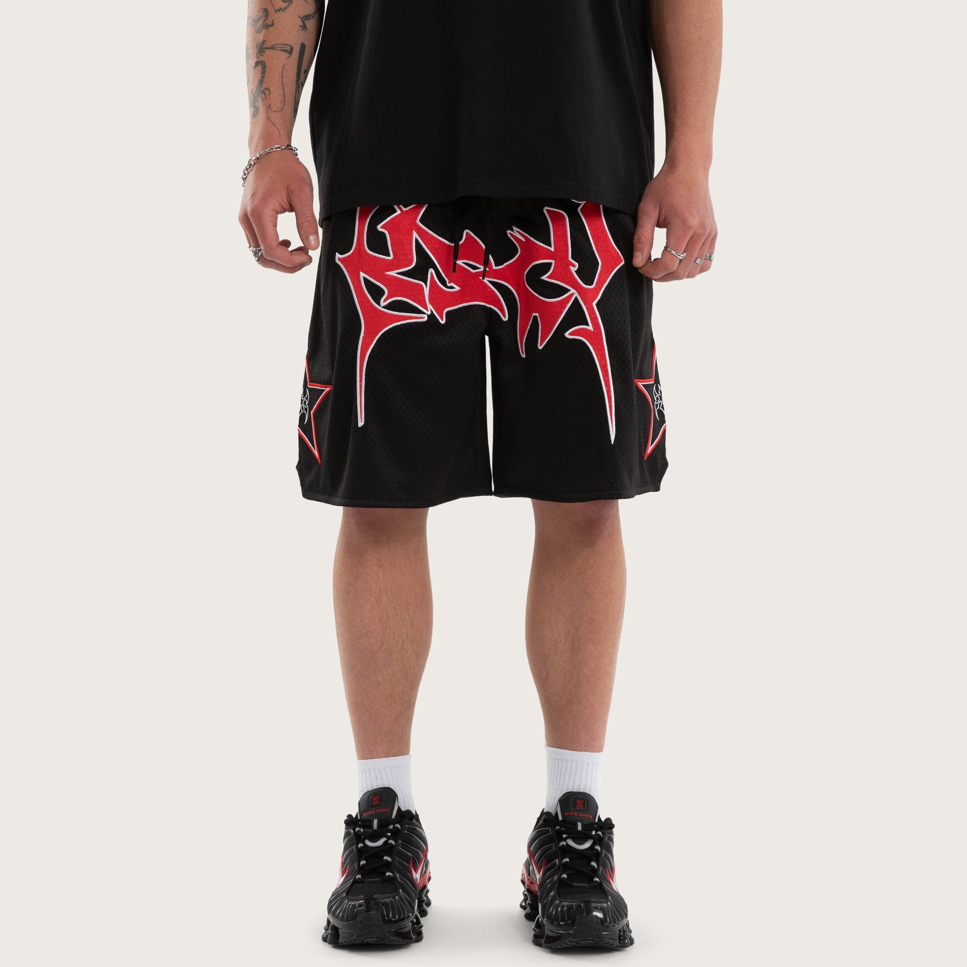 Caution Mesh Basketballs Short Jet Black