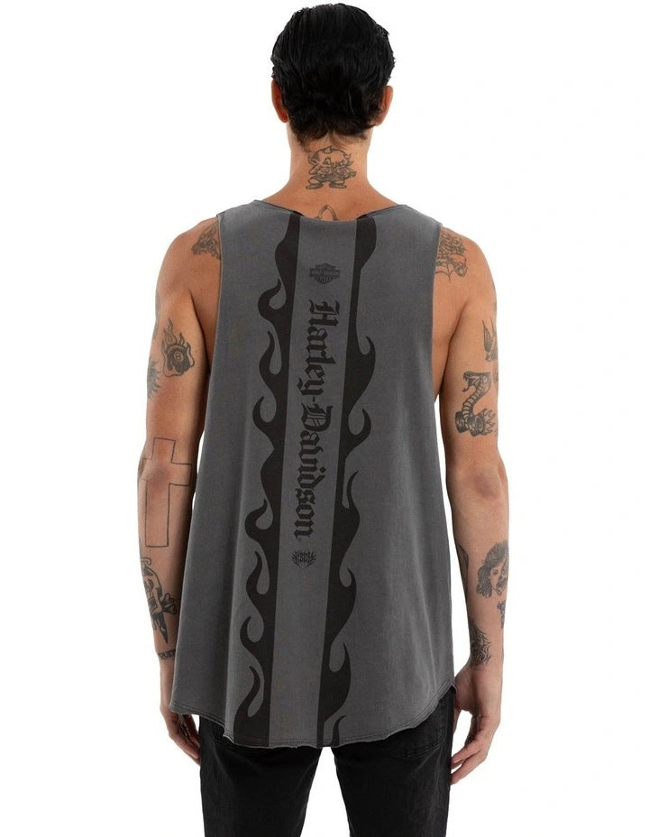 KSCY Harley Davidson Hopper Singlet in Grey