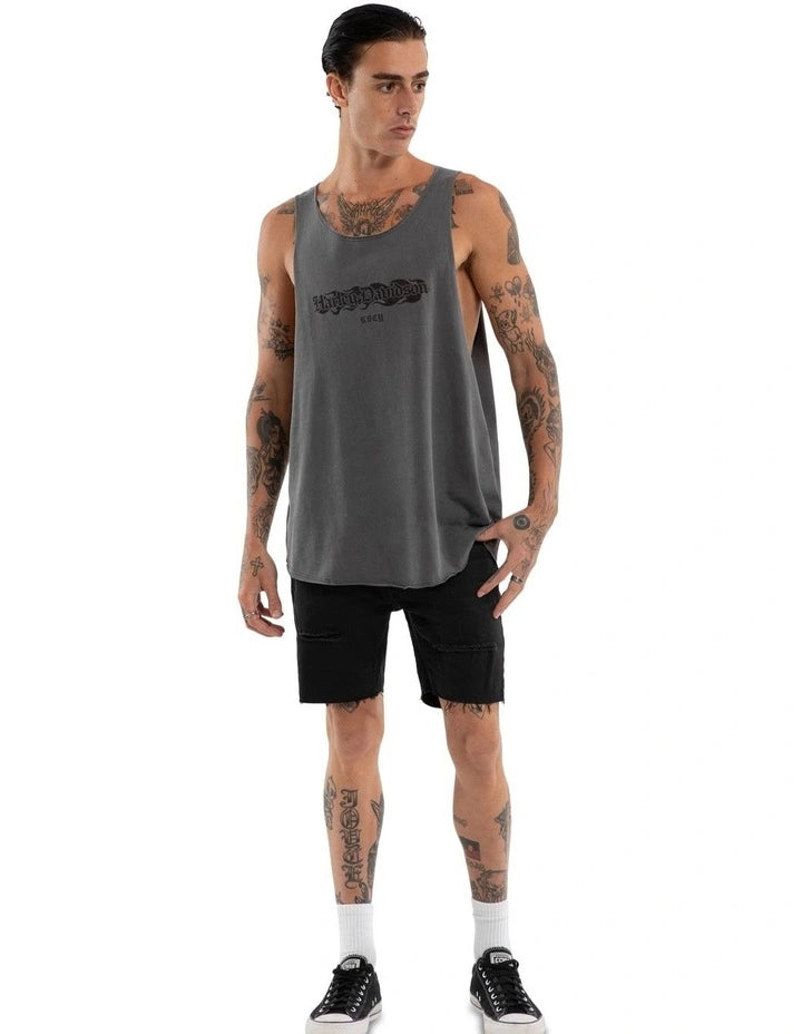 KSCY Harley Davidson Hopper Singlet in Grey